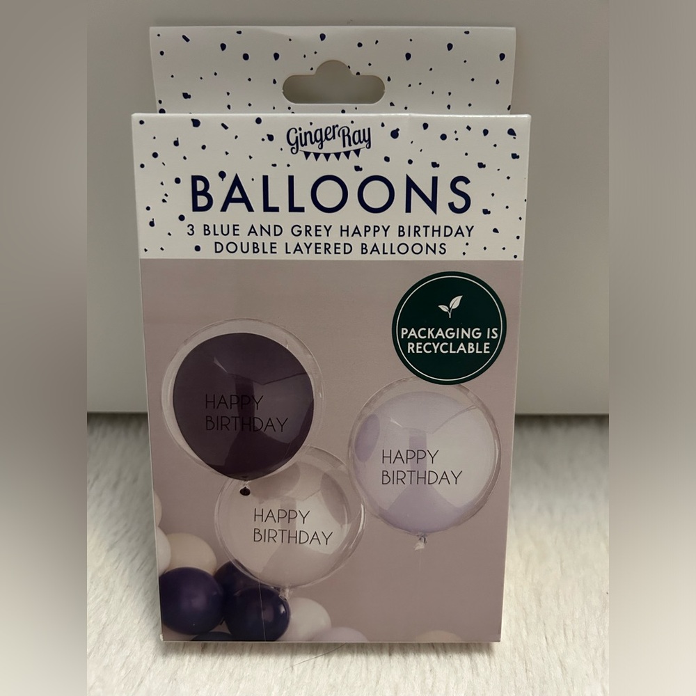 Double layer happy birthday balloons